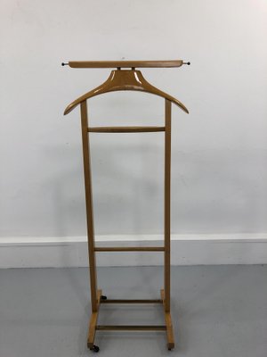 Mid-Century Italian Beech and Brass Suit Rack from Fratelli Reguitti, 1950s-JWH-1194159