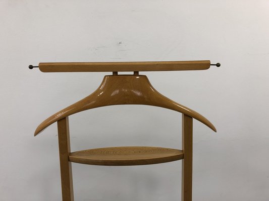 Mid-Century Italian Beech and Brass Suit Rack from Fratelli Reguitti, 1950s-JWH-1194159