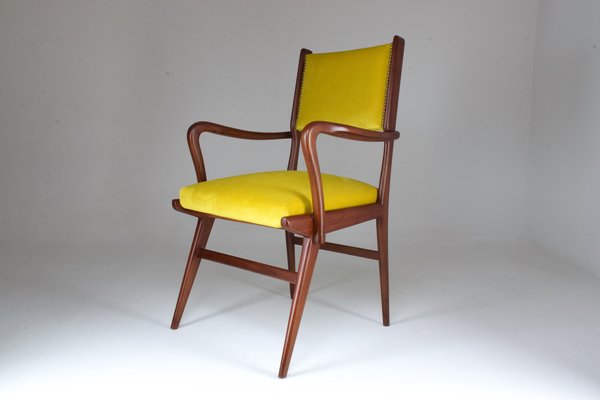 Mid-Century Italian Beech Armchair, 1950s-GXL-573201