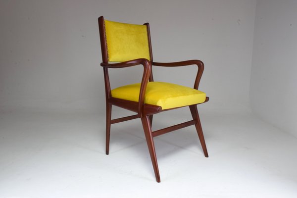 Mid-Century Italian Beech Armchair, 1950s-GXL-573201