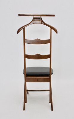 Mid-Century Italian Beech Brass Valet with Chair, 1960s-NB-1337954