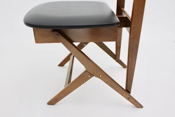 Mid-Century Italian Beech Brass Valet with Chair, 1960s-NB-1337954