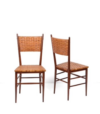 Mid-Century Italian Beech Wood Chairs by Sanguineti, 1950s, Set of 2-JDR-1125484