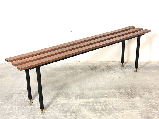 Mid-Century Italian Bench in Teak, Italy, 1960s-FQG-1747106