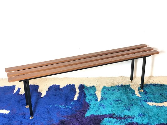 Mid-Century Italian Bench in Teak, Italy, 1960s-FQG-1747106