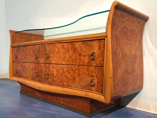 Mid-Century Italian Birch Briar Root Sideboard, 1950s-MTX-857811