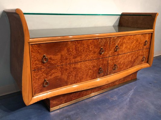 Mid-Century Italian Birch Briar Root Sideboard, 1950s-MTX-857811