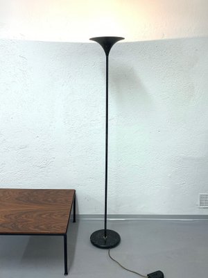 Mid-Century Italian Black Aluminum Tulip Floor Lamp with Gold Finishes, 1970s-JDR-1125504