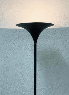 Mid-Century Italian Black Aluminum Tulip Floor Lamp with Gold Finishes, 1970s-JDR-1125504