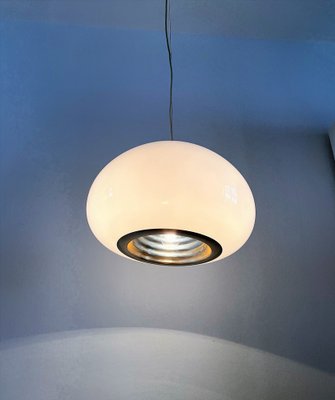 Mid-Century Italian Black and White Pendant Light by Achille and Pier Giacomo Castiglioni for Flos, 1965-VNE-1194138