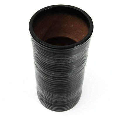 Mid-Century Italian Black Ceramic Vase, 1960s-EZ-806759