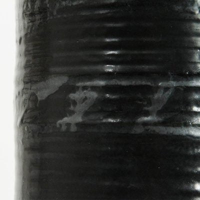 Mid-Century Italian Black Ceramic Vase, 1960s-EZ-806759