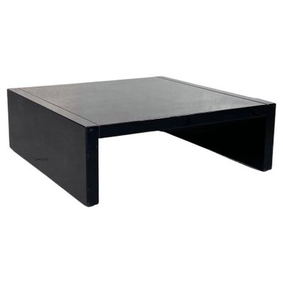 Mid-Century Italian Black Wood Saratoga Coffee Table by Vignelli for Poltronova, 1960s-GDD-1165960