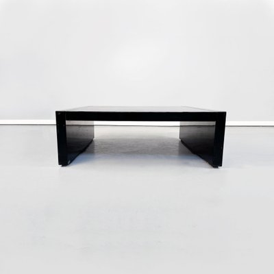 Mid-Century Italian Black Wood Saratoga Coffee Table by Vignelli for Poltronova, 1960s-GDD-1165960