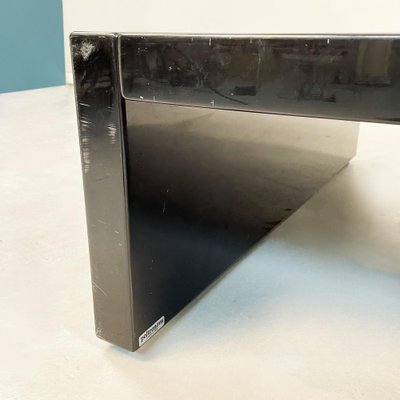 Mid-Century Italian Black Wood Saratoga Coffee Table by Vignelli for Poltronova, 1960s-GDD-1165960