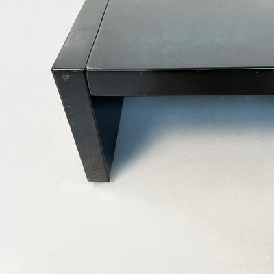 Mid-Century Italian Black Wood Saratoga Coffee Table by Vignelli for Poltronova, 1960s-GDD-1165960