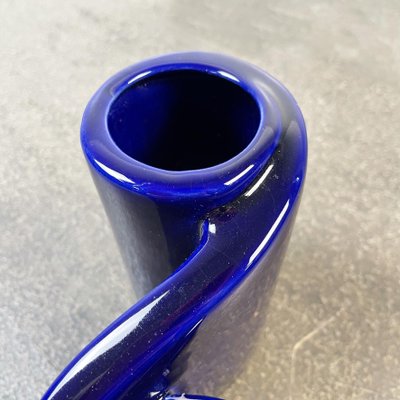 Mid-Century Italian Blue Ceramic Vase from Parravicini Ceramiche, Italy, 1960s-GDD-1114707