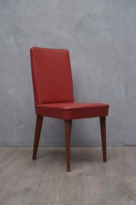 Mid-Century Italian Bologna Red Leather Chairs from Anonima Castelli, 1960s, Set of 2-UH-679042