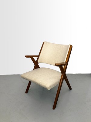 Mid-Century Italian Bouclè Fabric Armchair by Dal Vera, 1950s-YTI-1150553