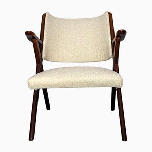 Mid-Century Italian Bouclè Fabric Armchair by Dal Vera, 1950s-YTI-1150553