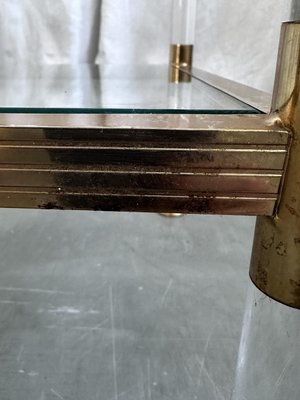 Mid-Century Italian Brass, Acrylic and Glass Display Console Table, 1970s-NOT-2036036