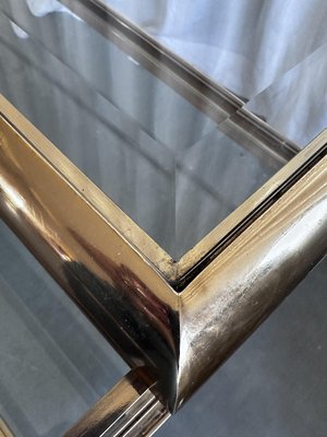 Mid-Century Italian Brass, Acrylic and Glass Display Console Table, 1970s-NOT-2036036