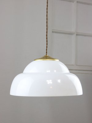 Mid-Century Italian Brass and Acrylic Glass Pendant Lamp-HGJ-1757168