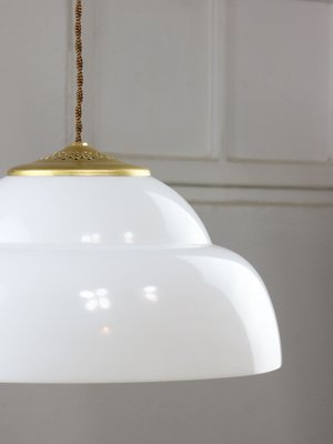 Mid-Century Italian Brass and Acrylic Glass Pendant Lamp-HGJ-1757168