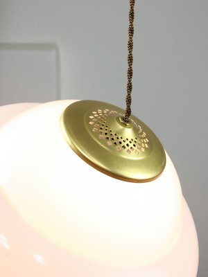 Mid-Century Italian Brass and Acrylic Glass Pendant Lamp-HGJ-1757168