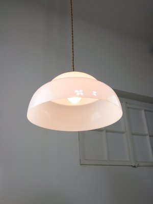 Mid-Century Italian Brass and Acrylic Glass Pendant Lamp-HGJ-1757168