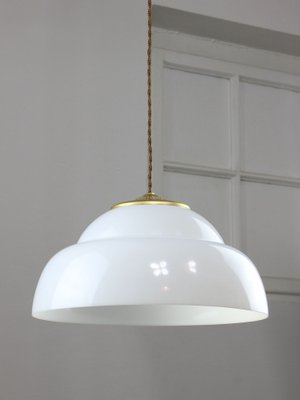 Mid-Century Italian Brass and Acrylic Glass Pendant Lamp-HGJ-1757168