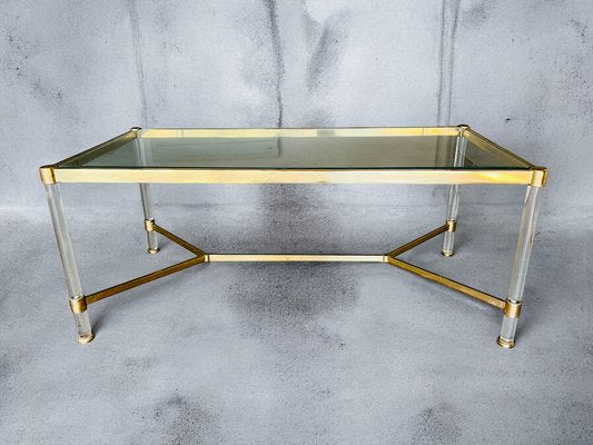 Mid-Century Italian Brass and Glass Coffee/Side Table, 1970s-LBS-2043352