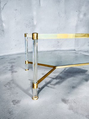 Mid-Century Italian Brass and Glass Coffee/Side Table, 1970s-LBS-2043352