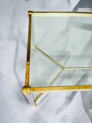 Mid-Century Italian Brass and Glass Coffee/Side Table, 1970s-LBS-2043352