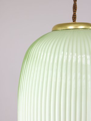 Mid-Century Italian Brass and Glass Pendant Lamp-HGJ-1756904