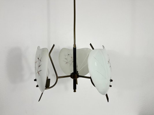 Mid-Century Italian Brass and Glass Sputnik Ceiling Lamp, 1950s-PUK-1364093