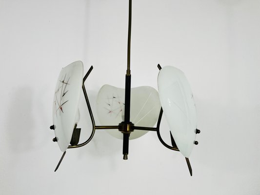 Mid-Century Italian Brass and Glass Sputnik Ceiling Lamp, 1950s-PUK-1364093