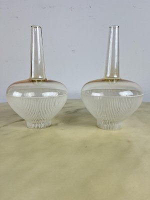 Mid-Century Italian Brass and Glass Wall Light, 1960s-YST-1818614