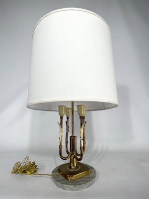 Mid-Century Italian Brass and Marble Table Lamp, 1950s-OT-1313236