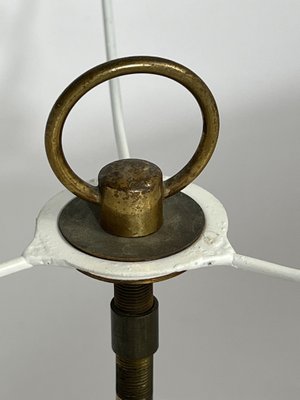 Mid-Century Italian Brass and Marble Table Lamp, 1950s-OT-1313236