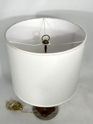 Mid-Century Italian Brass and Marble Table Lamp, 1950s-OT-1313236