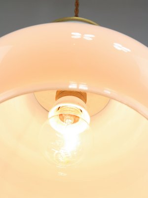 Mid-Century Italian Brass and Opaline Pendant Lamp-HGJ-1785519