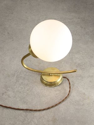 Mid-Century Italian Brass and Opaline Wall Lamp-HGJ-1722425