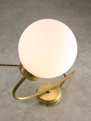 Mid-Century Italian Brass and Opaline Wall Lamp-HGJ-1722425