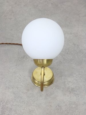 Mid-Century Italian Brass and Opaline Wall Lamp-HGJ-1722425