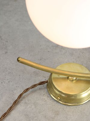 Mid-Century Italian Brass and Opaline Wall Lamp-HGJ-1722425