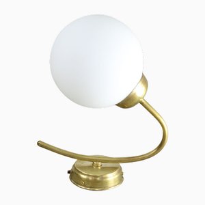 Mid-Century Italian Brass and Opaline Wall Lamp-HGJ-1722425