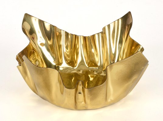 Mid-Century Italian Brass Centerpiece Bowl from B.C Firenze, 1970s-JDR-1125471