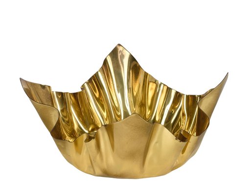 Mid-Century Italian Brass Centerpiece Bowl from B.C Firenze, 1970s-JDR-1125471