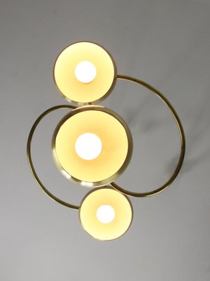 Mid-Century Italian Brass Chandelier, 1960s-HGJ-1761586